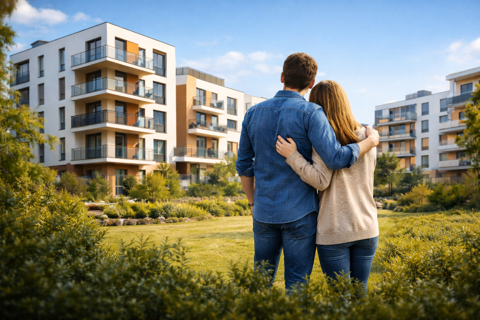 couple devant une résidence